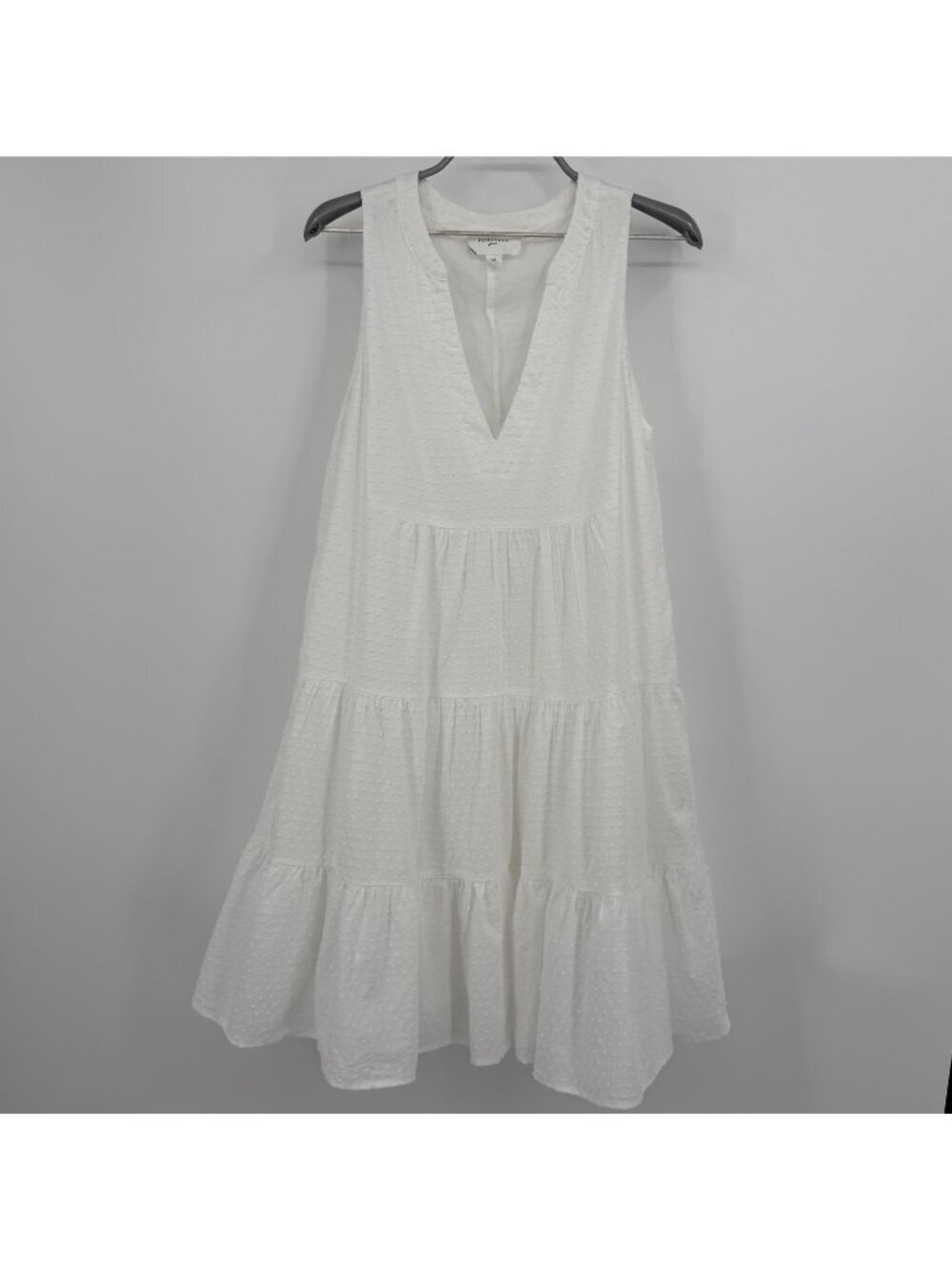 Pomander Place by Tuckernuck White Swiss Dot Sleeveless Kenzo Dress sz XS